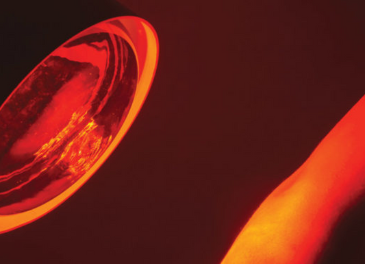 Close up of a red light therapy LED Close up of a red light therapy LED
