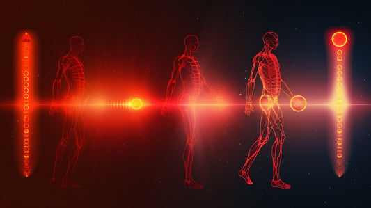 Info graphic showing red light therapy working on pain